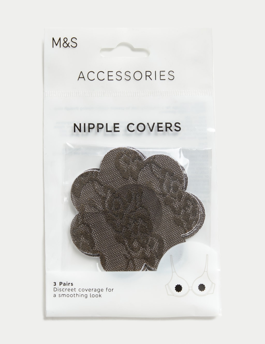 M&S 3pk Floral Nipple Covers Rich Amber