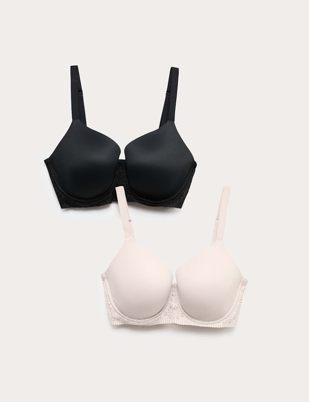 Body By M&S Women's 2 Pack Body Soft Wired Full Cup Bras (F-H) - 34H - Opaline Mix