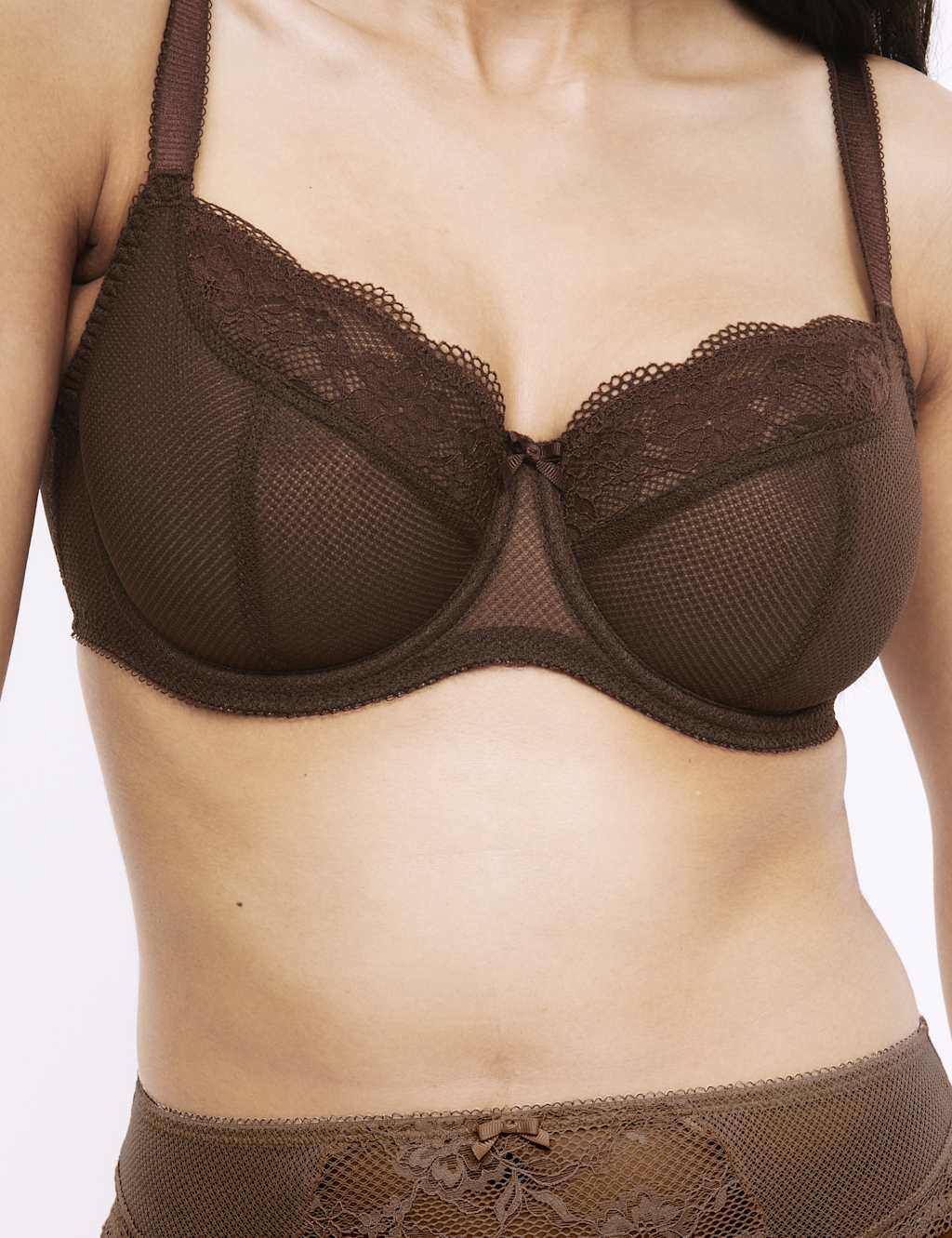 M&S Jasmine Lace Wired Balcony Bra (F-H) Rich Quartz