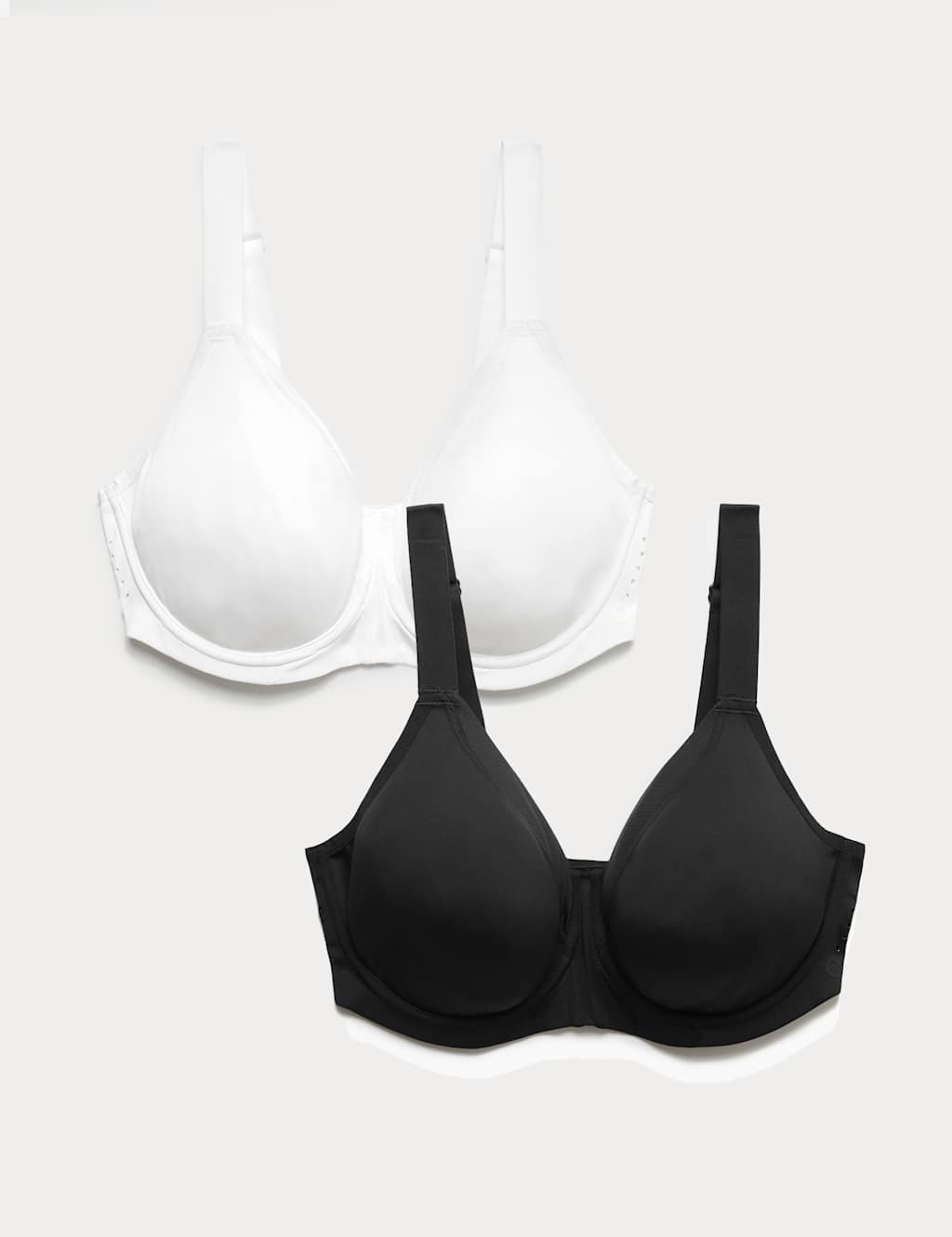 Goodmove Women's 2 Pack Ultimate Support Wired Sports Bras (A-H) - 32DD - Black Mix