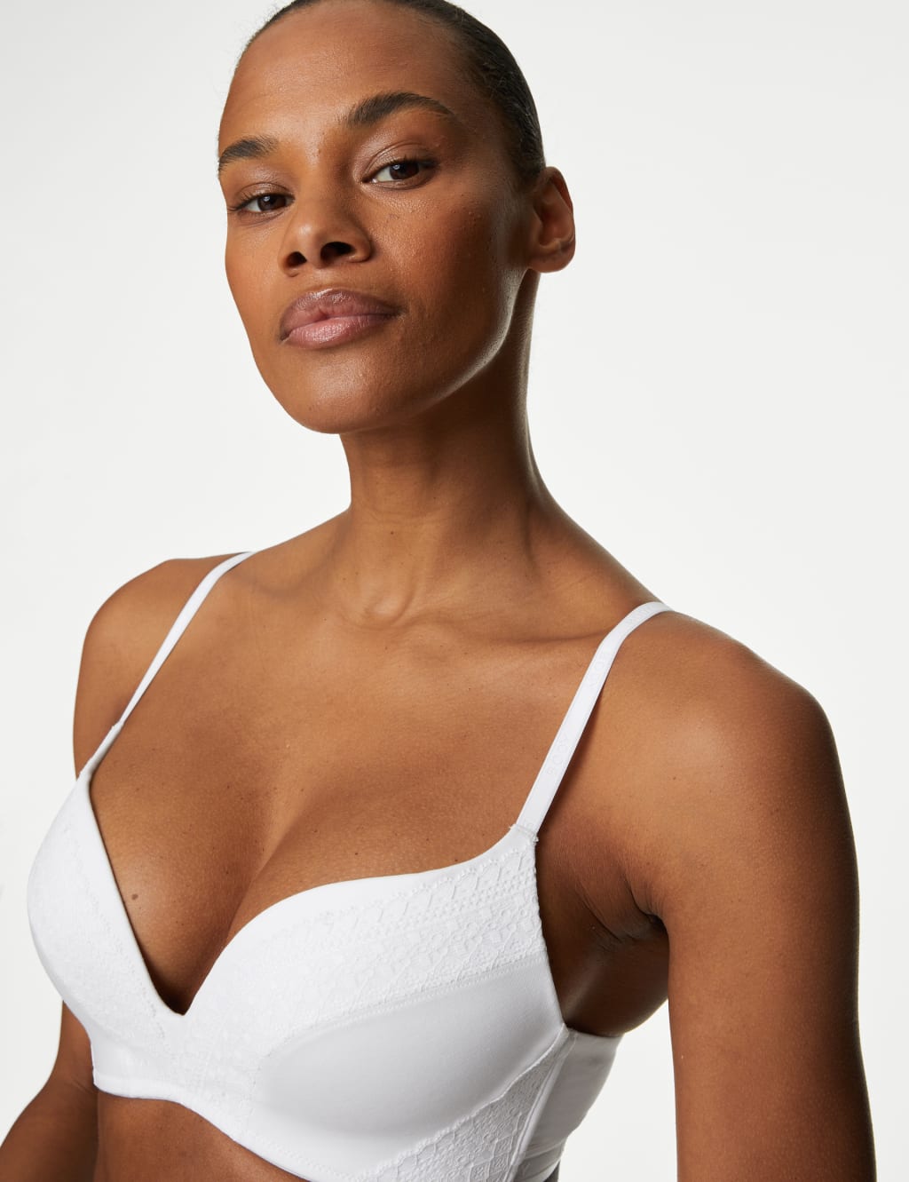 Body by M&S Cotton with Cool Comfort Push-Up Bra (A-E) White