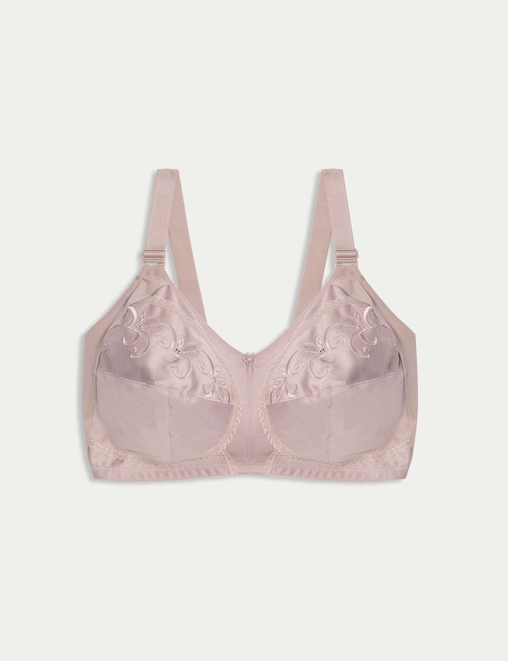 M&S Total Support Embroidered Full Cup Bra GG-K Mushroom