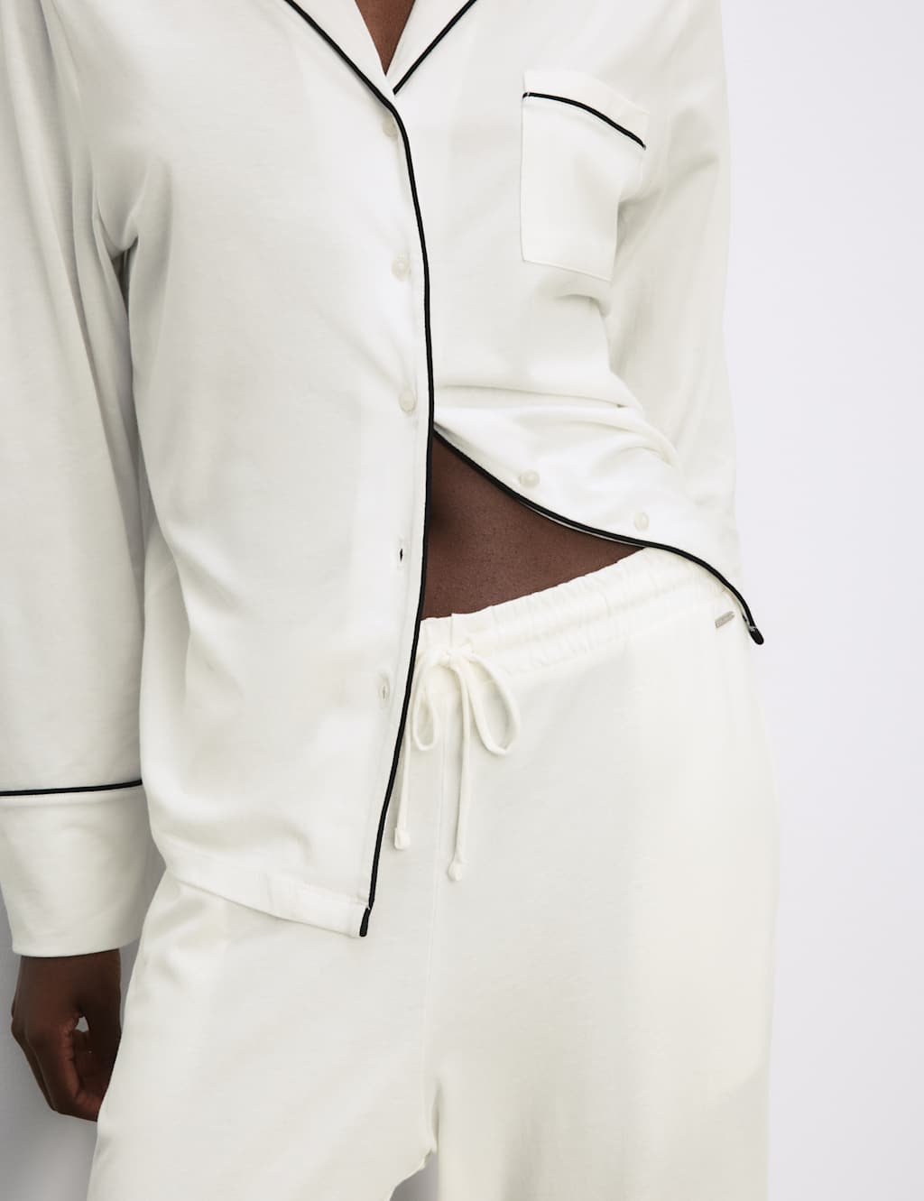 Autograph Cotton Modal Revere Pyjama Set Ivory