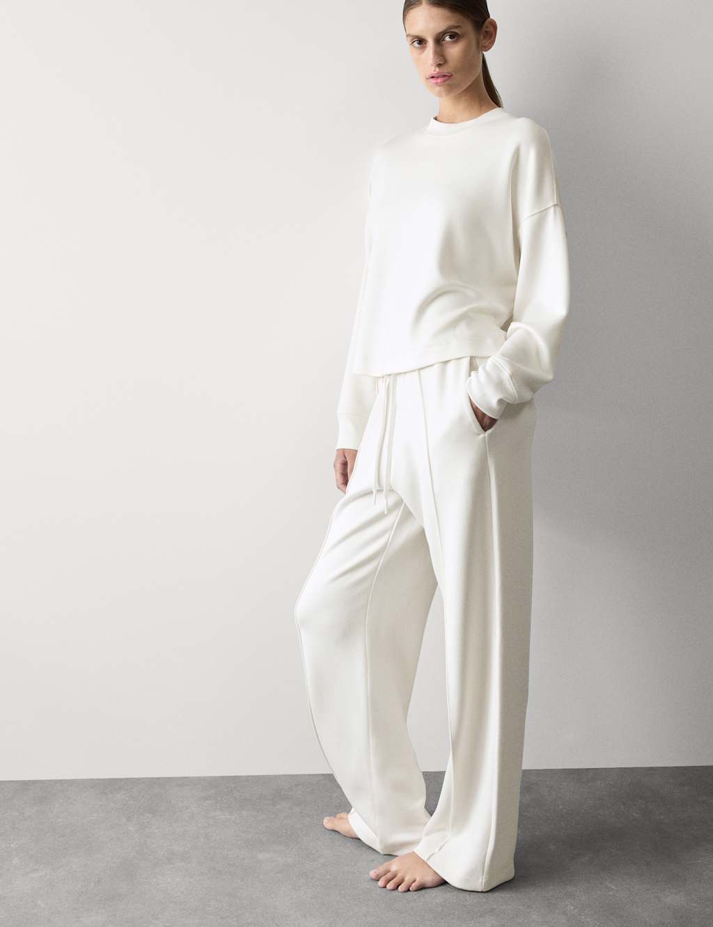 Autograph Scuba Wide Leg Lounge Pants Ivory