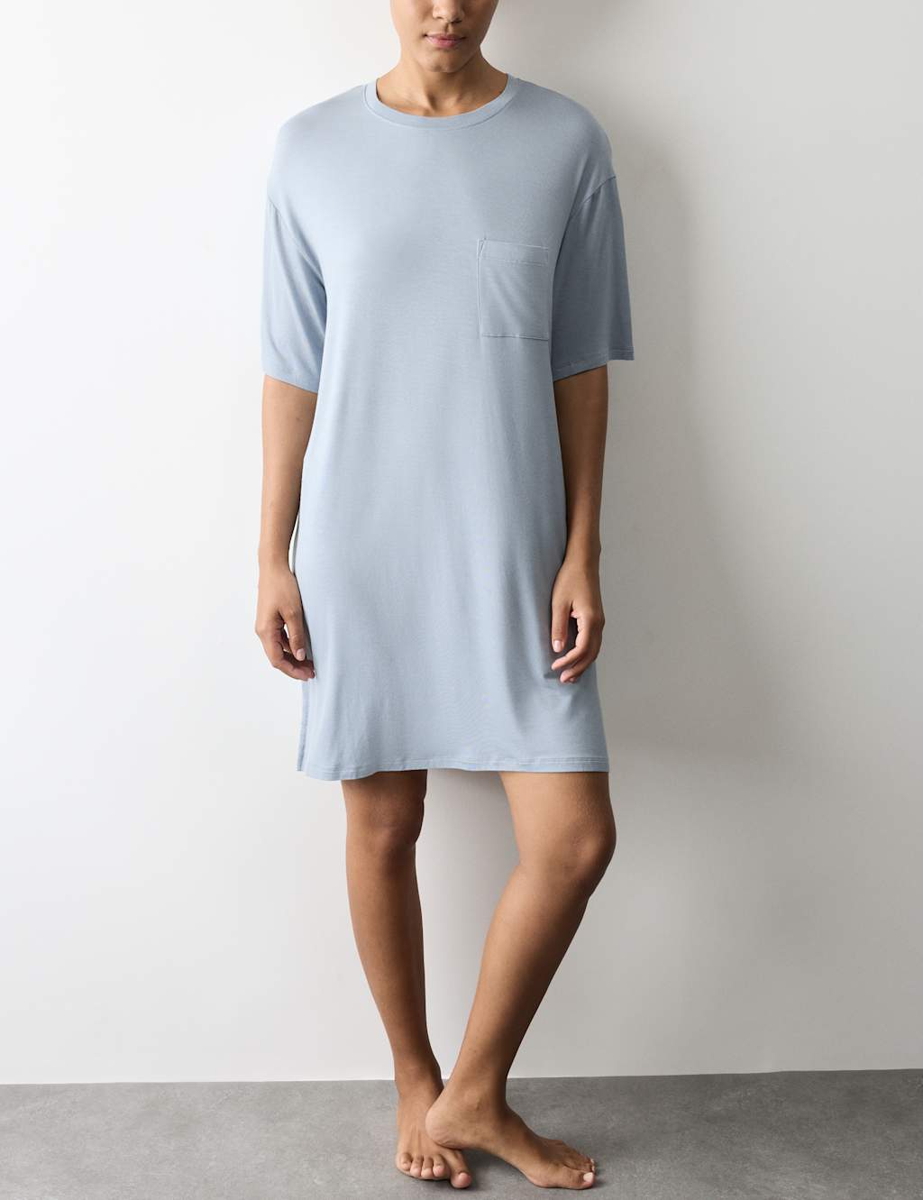 Autograph Women's Pocket Detail Nightshirt - Small - Light Blue