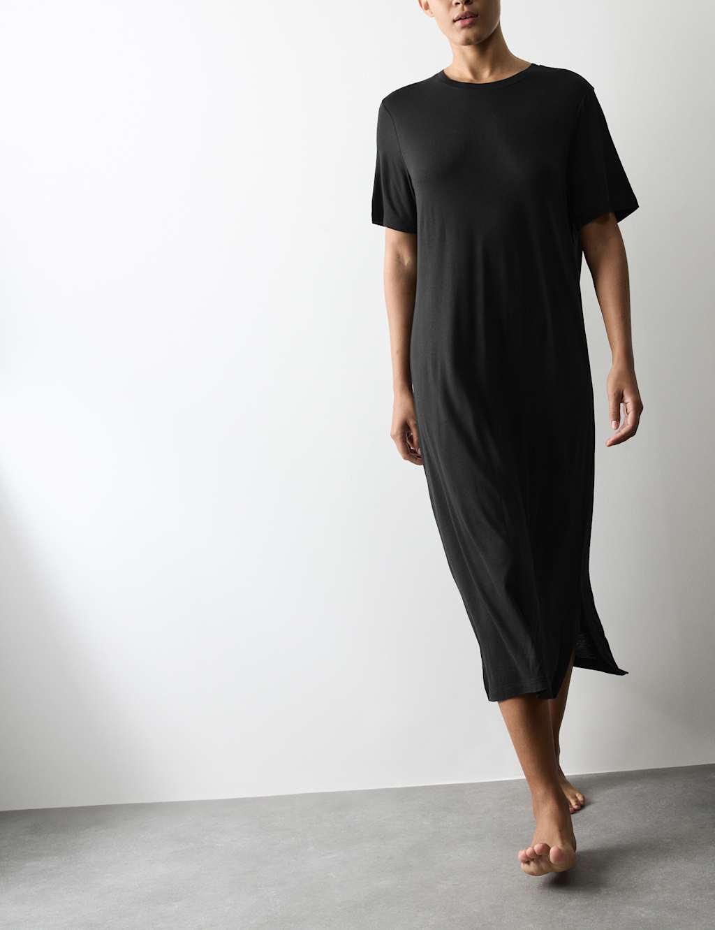 Autograph Women's Round Neck Nightdress - Extra Small - Black