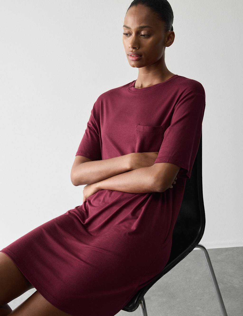Autograph Women's Modal Rich Mini Nightshirt - Extra Small - Dark Claret