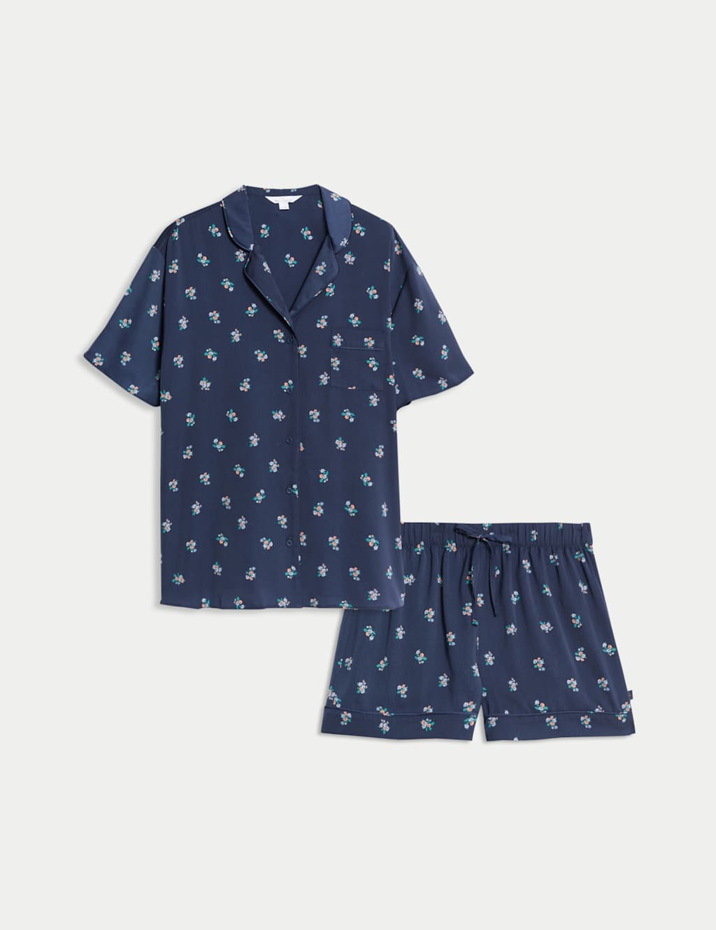Dream Satin™ Printed Revere Shortie Set