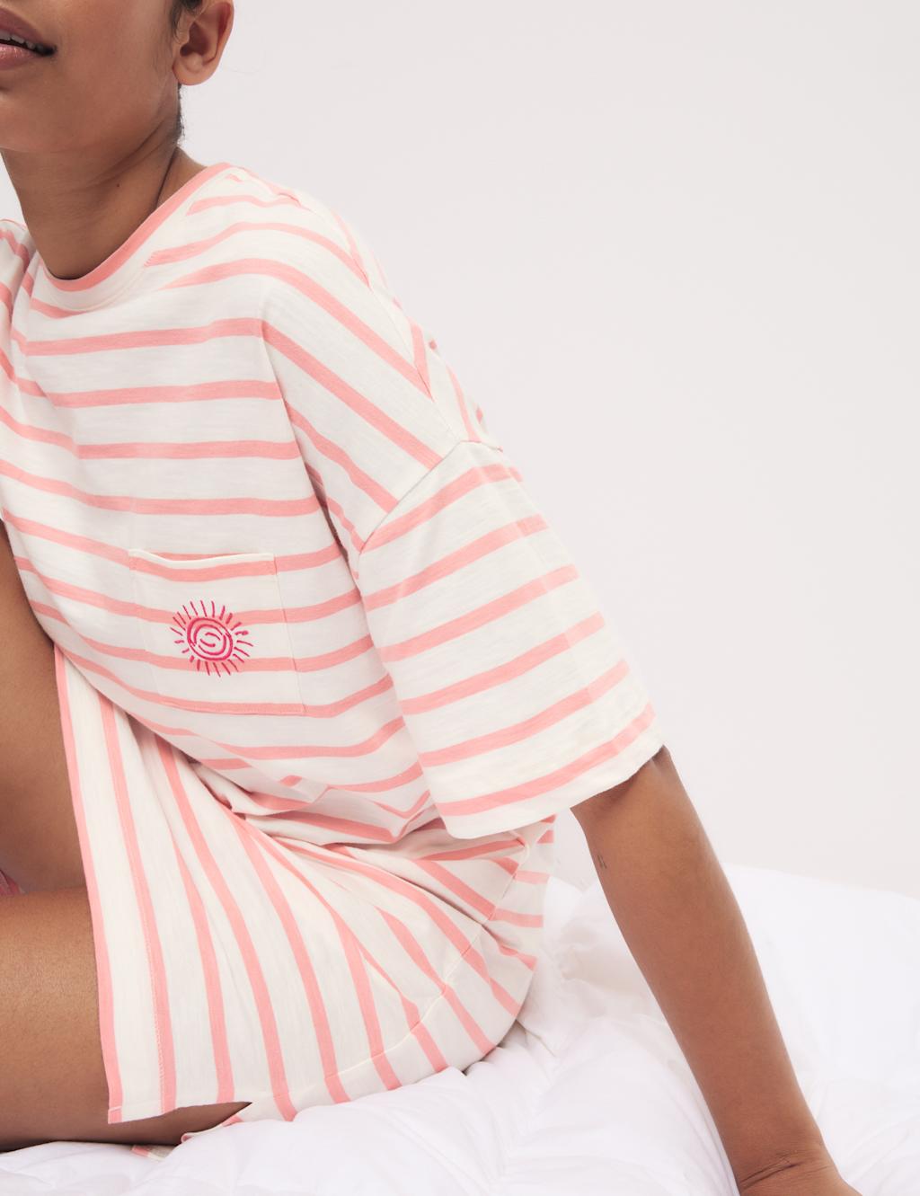 Pure Cotton Striped Nightshirt