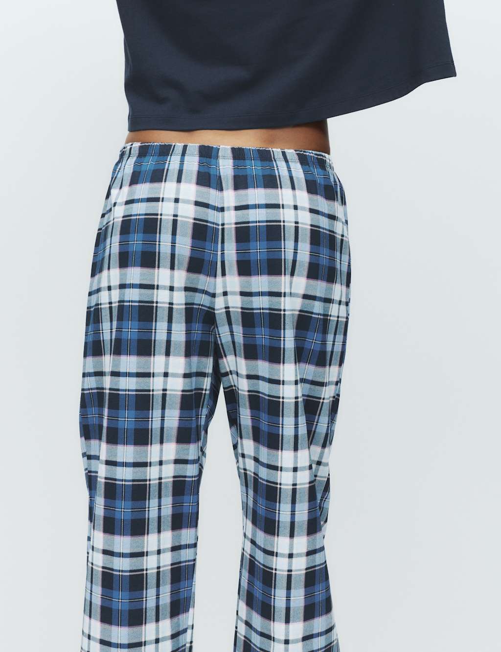 M&S Pure Cotton Printed Pyjama Set Navy Mix