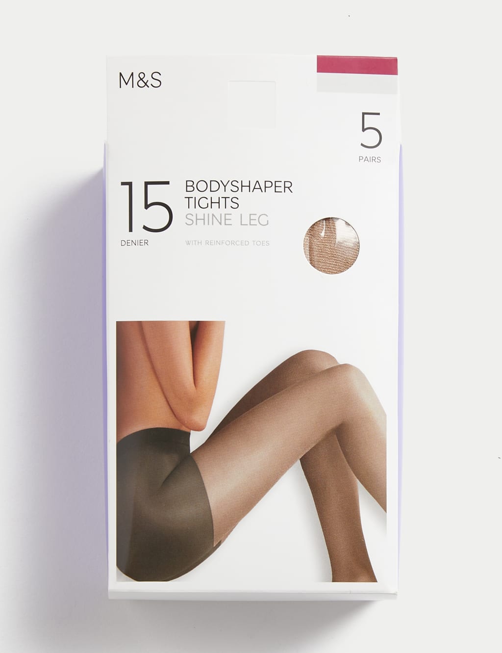 5pk 15 Denier Body Shaping Shine Tights