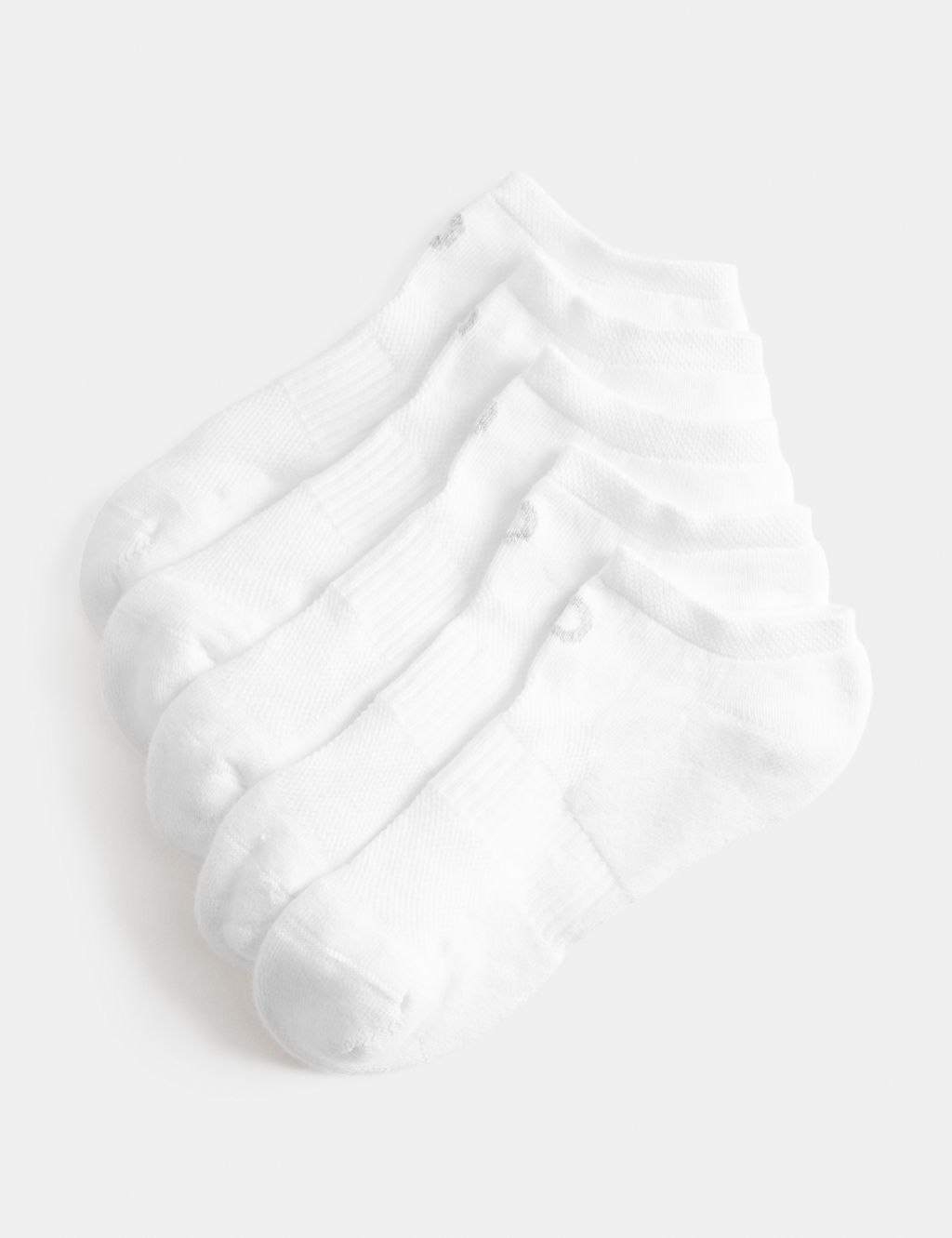 Goodmove Women's 5pk Cotton Rich Trainer Liners - 6-8 - White