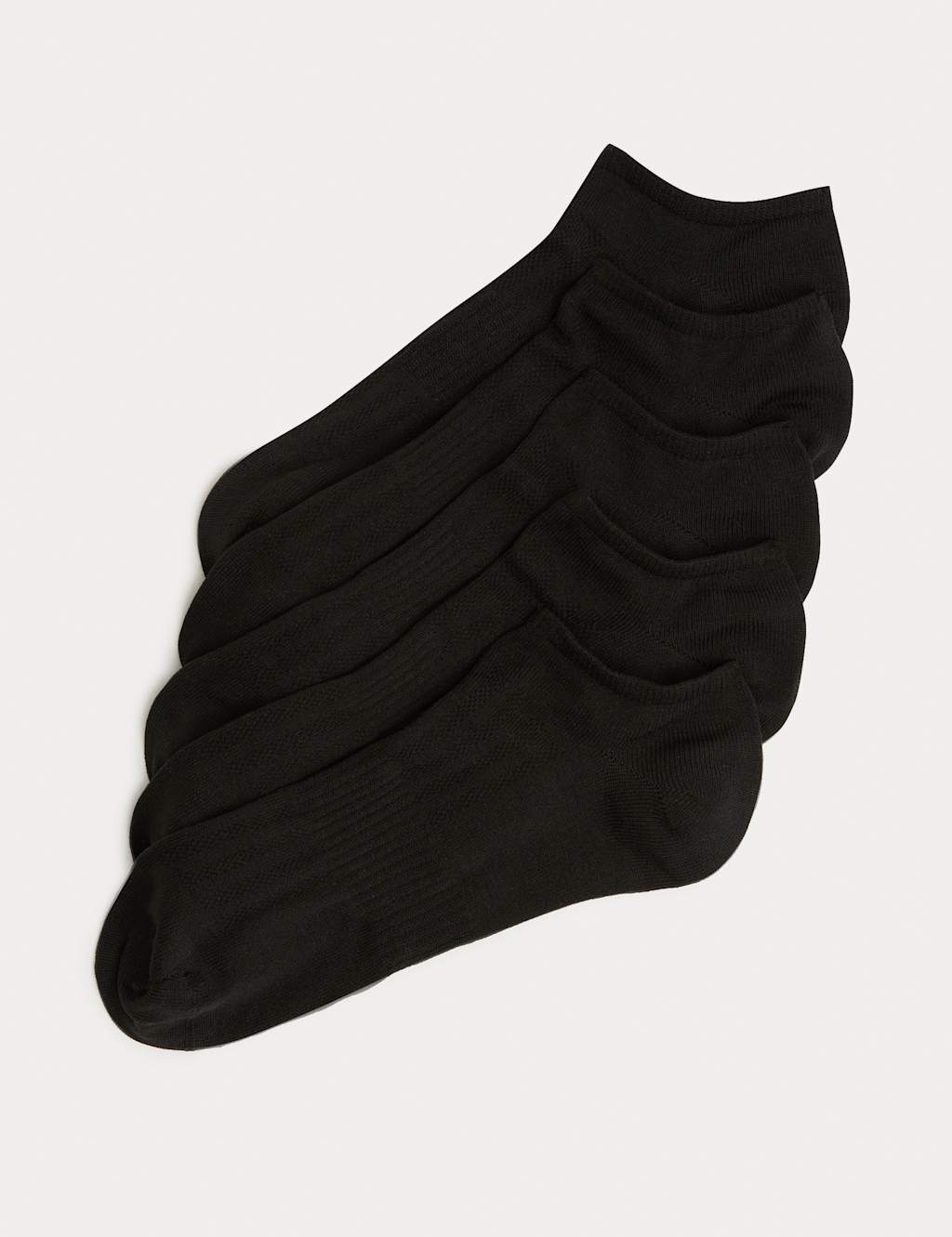 Goodmove Women's 5 Pack Microfibre Trainer Liners - 3-5 - Black