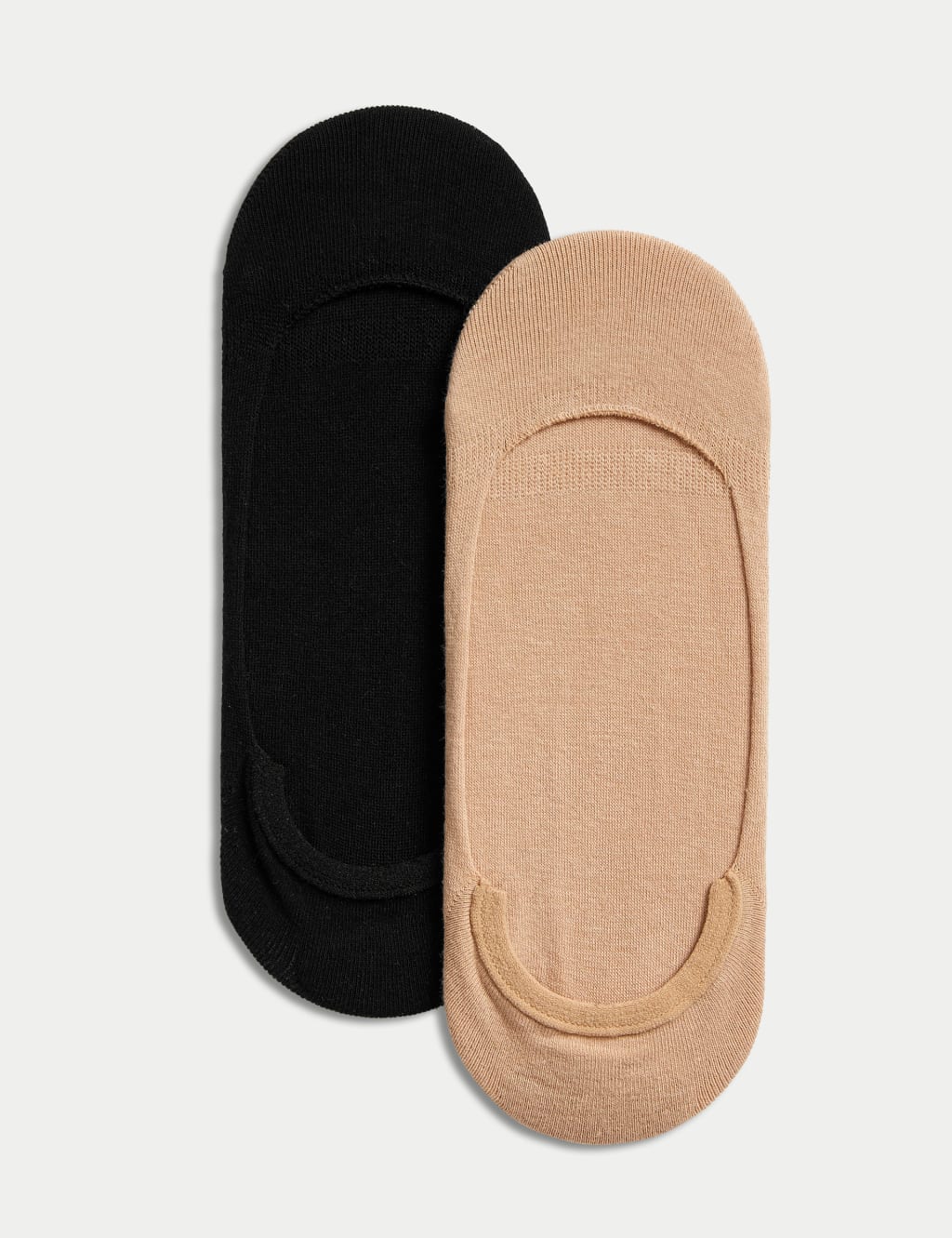 M&S 2 Pack Cotton Rich Sheer Low Cut Footsies Rose Quartz