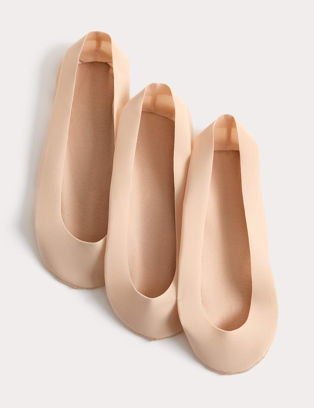 M&S Women's 3 Pack Cotton Blend Footsies - 3-5 - Opal