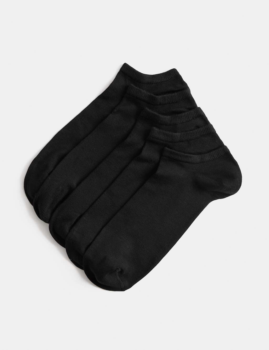 M&S Women's 5pk Supersoft Trainer Liners - 6-8 - Black