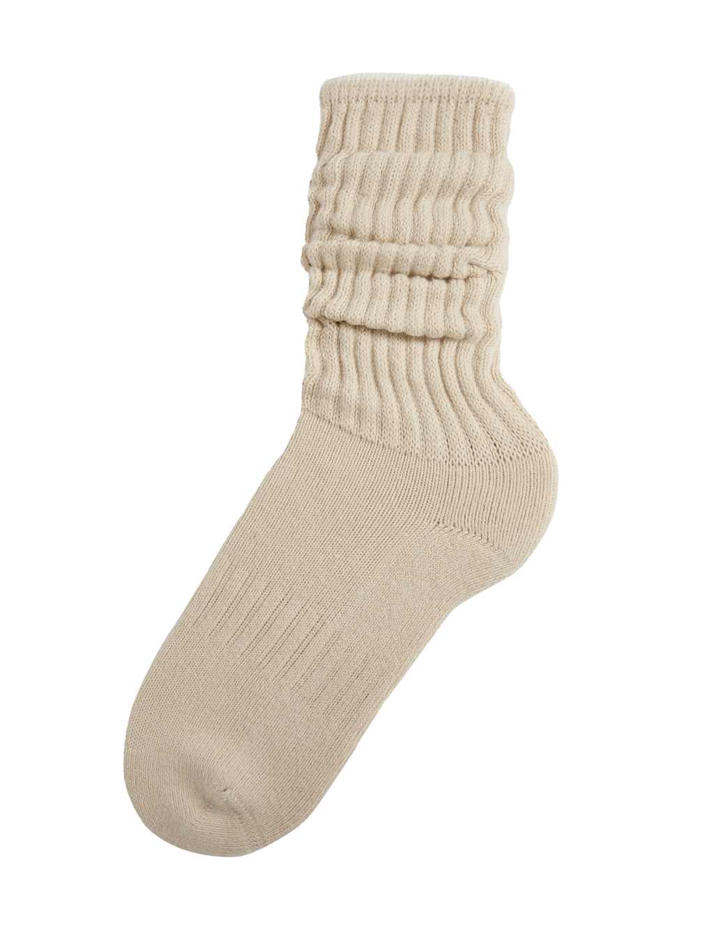 Cotton Rich Slouchy Ankle High Socks