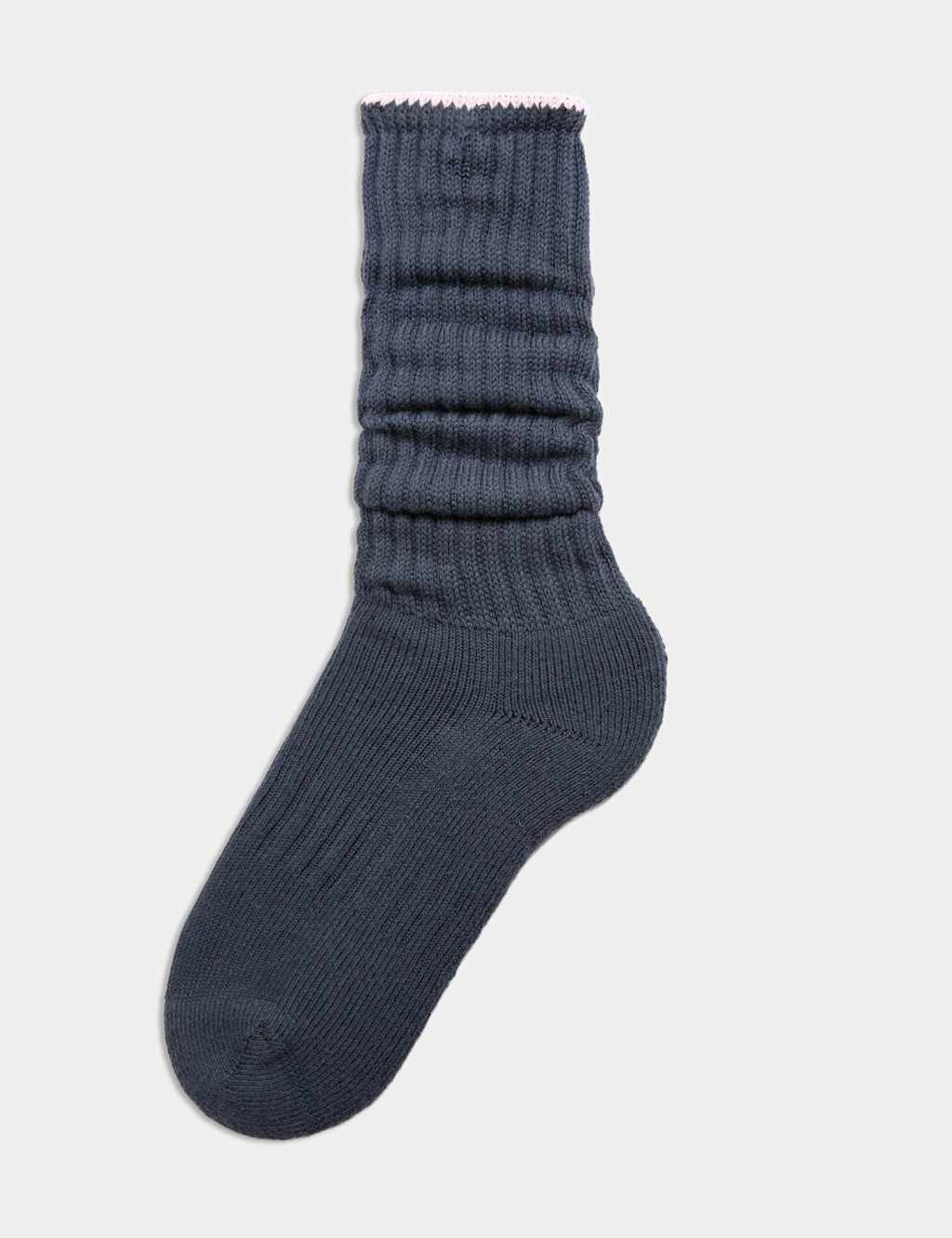 Cotton Rich Slouchy Ankle High Socks