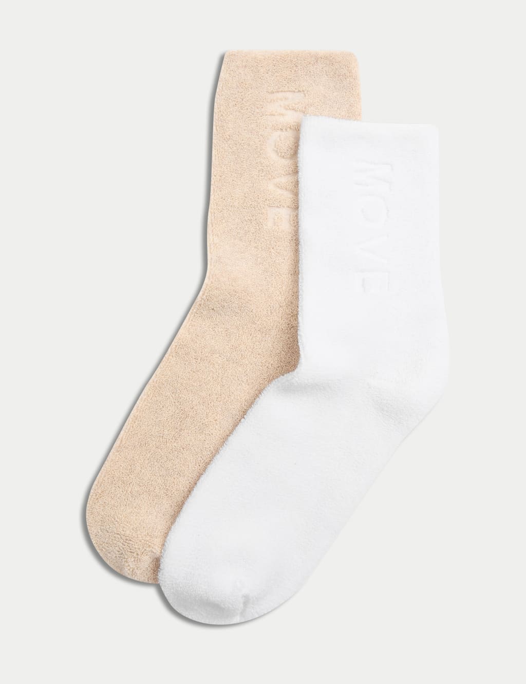 2pk Cotton Rich Slogan Ankle High Socks