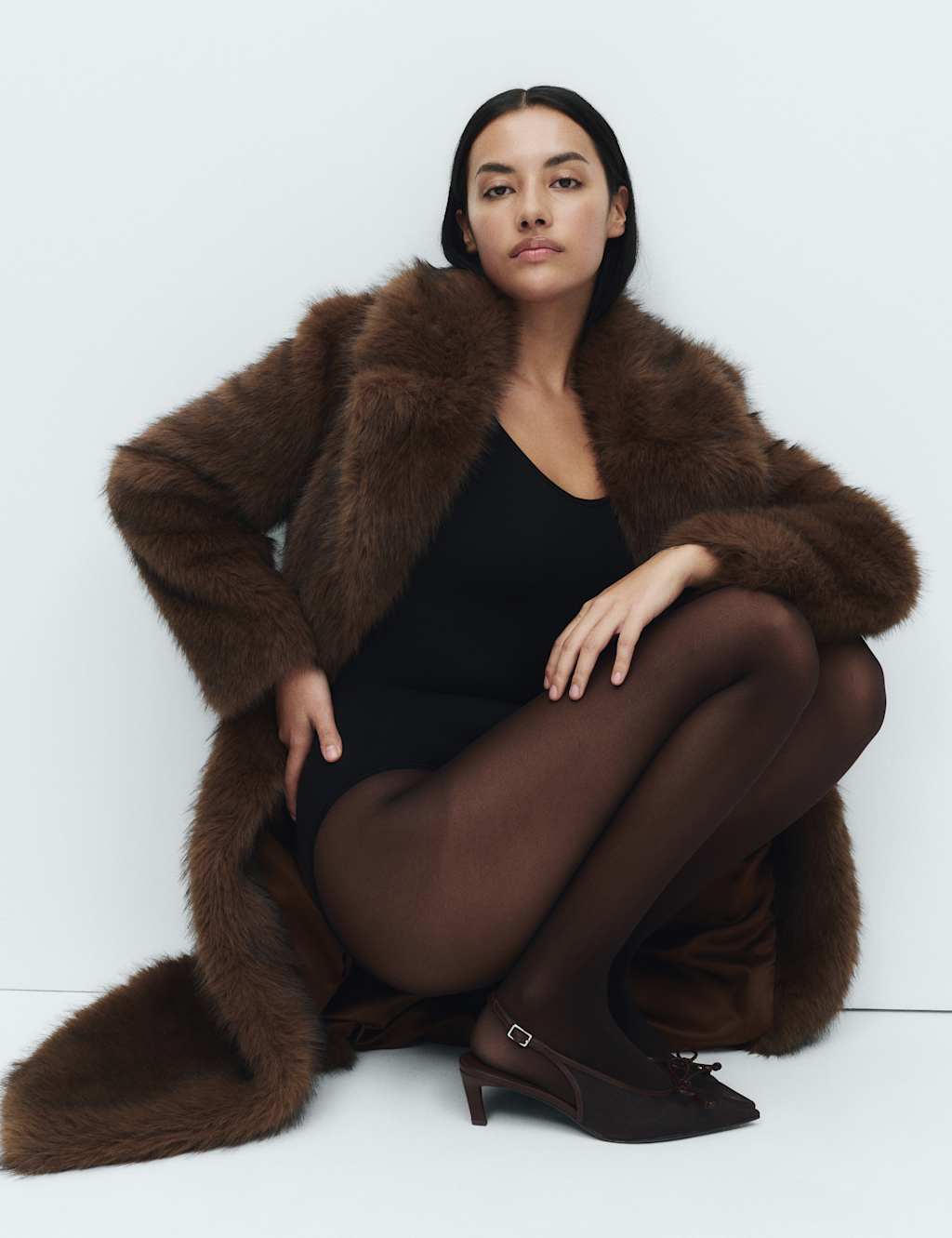 M&S 40 Denier Silky Soft Opaque Tights Chocolate