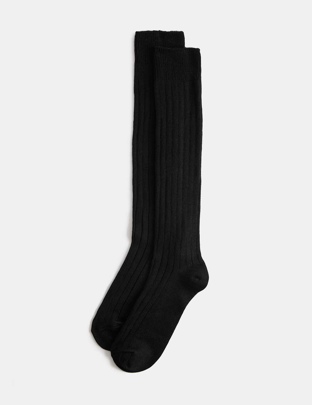 M&S Women's 2 Pack Thermal Knee High Socks - 6-8 - Black