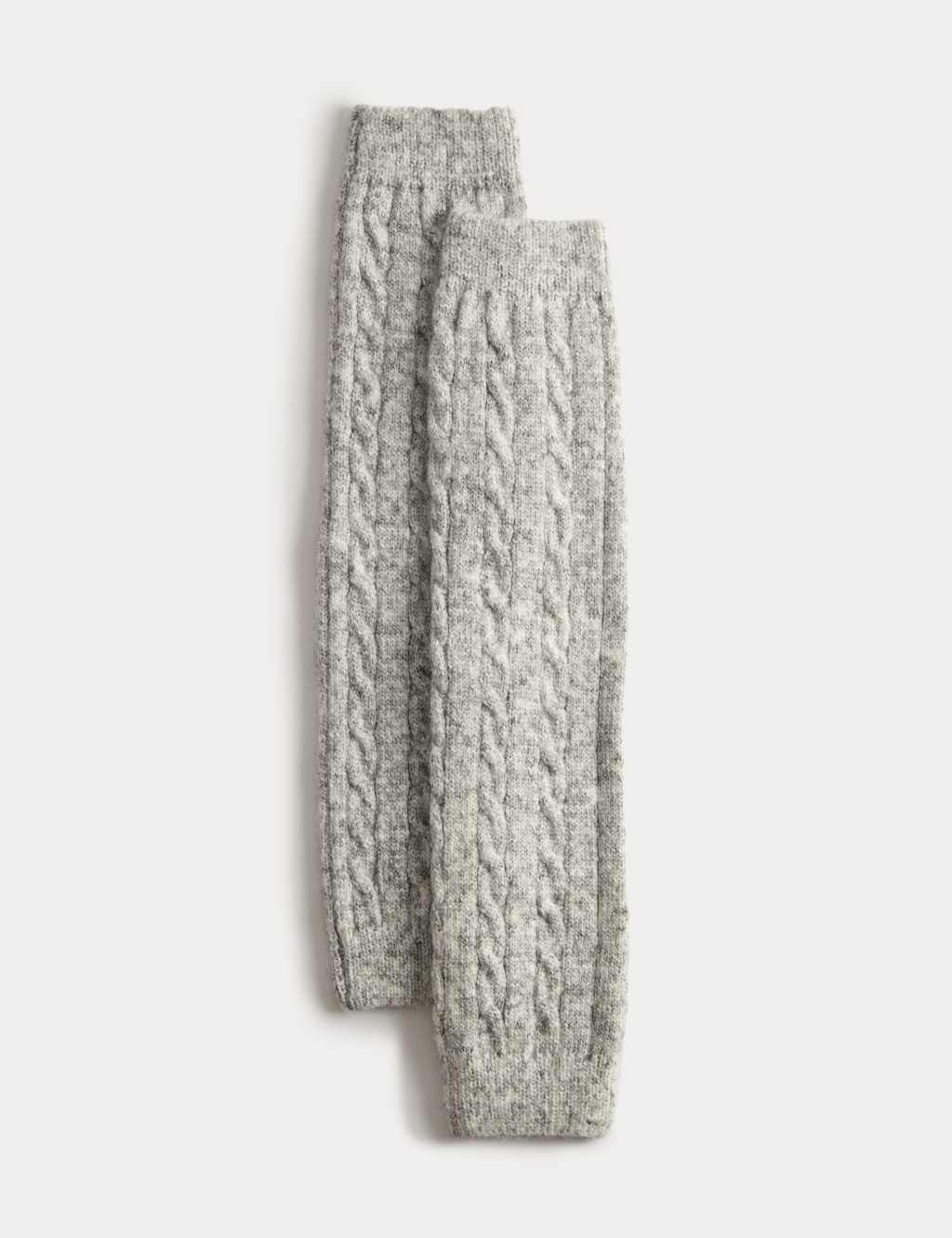 M&S Cable Knit Leg Warmers Grey