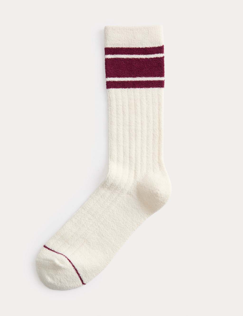 Goodmove Cosy Striped Ankle High Socks Claret