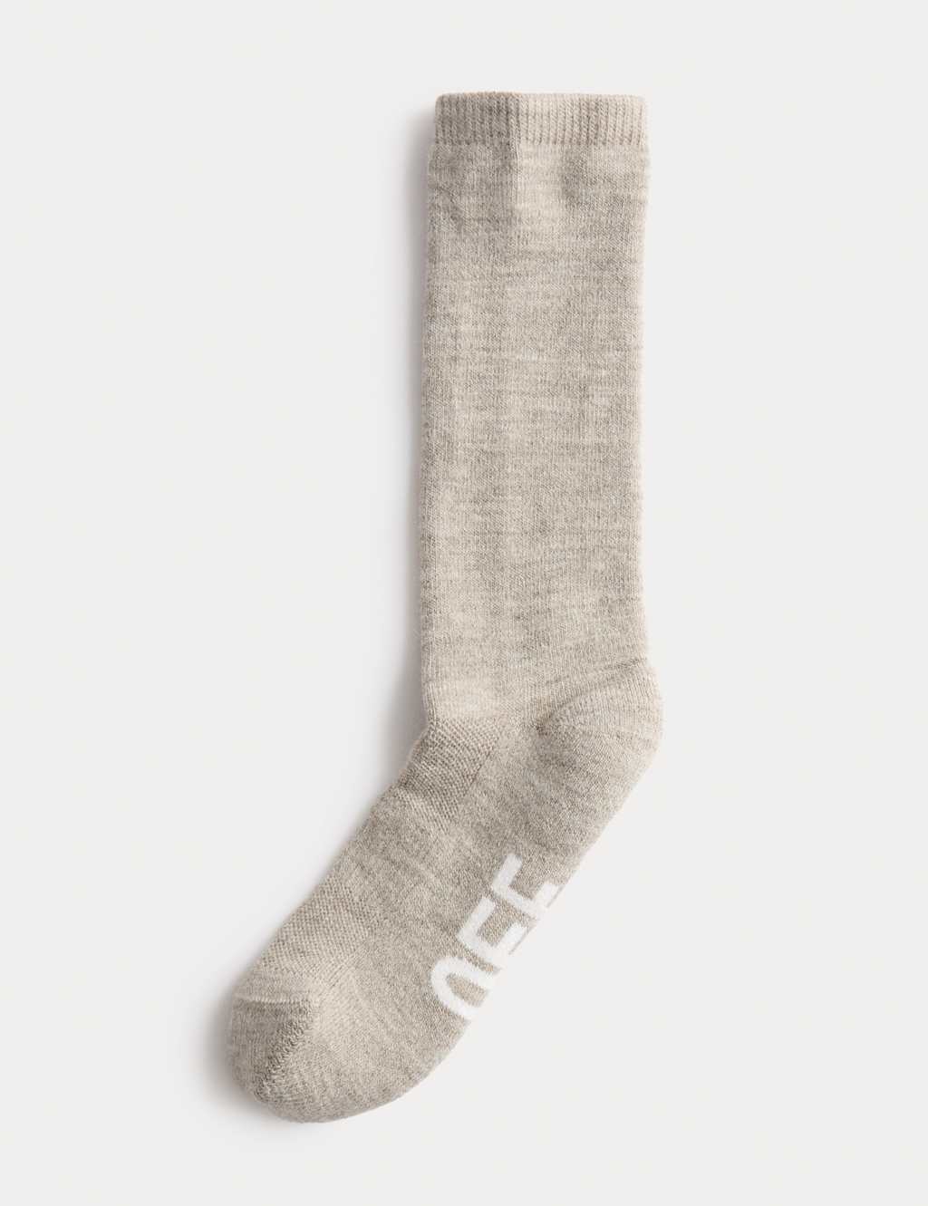 Goodmove Off Piste Slogan Ankle High Socks with Wool Brown Mix