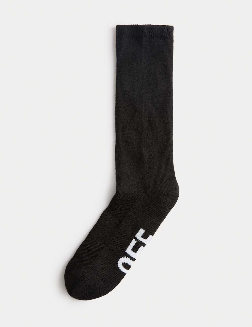 Goodmove Off Piste Slogan Ankle High Socks with Wool Black Mix