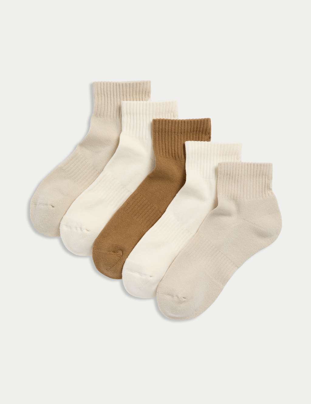 5pk Cotton Rich Cushioned Anklets
