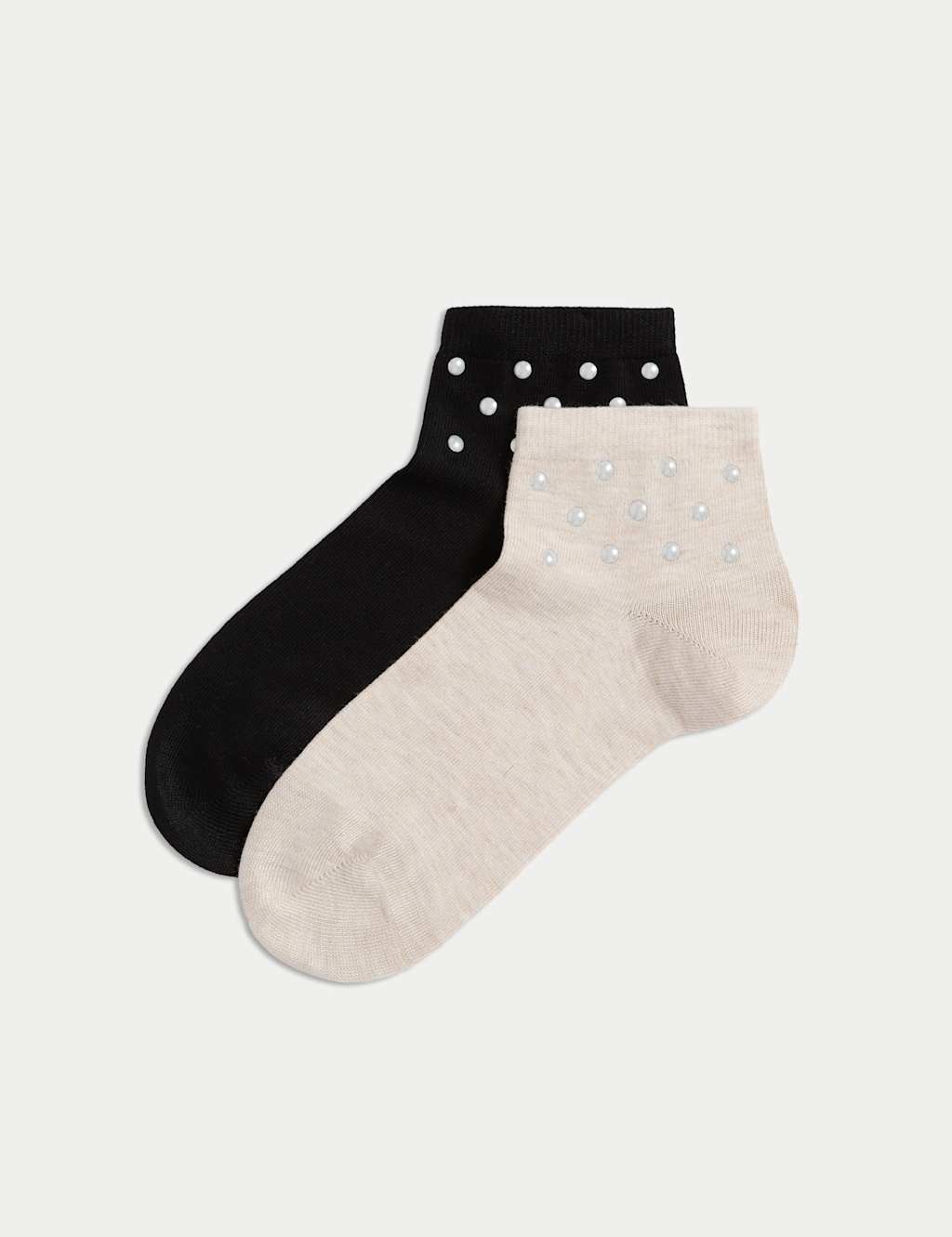 2pk Sumptuously Soft™ Embellished Quarter Socks