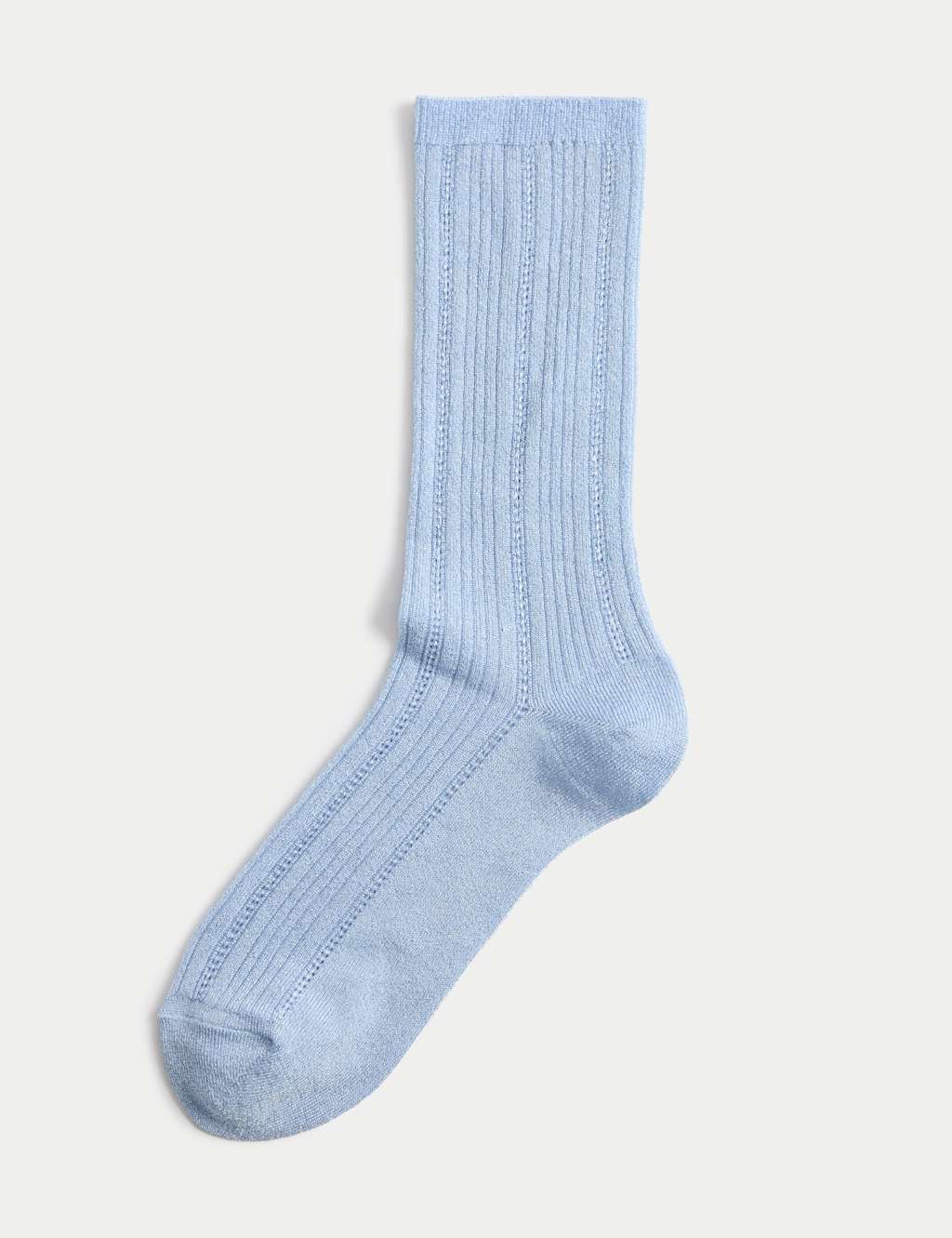 M&S Women's Sparkle Crew Socks - Blue Mix