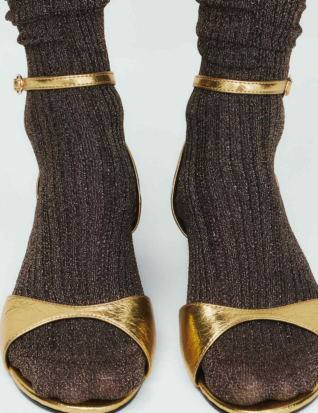M&S Women's Sparkle Crew Socks - Chocolate