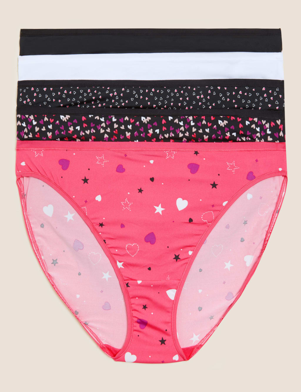 IBO HEART NO VPL 5PK HL Pink Mix