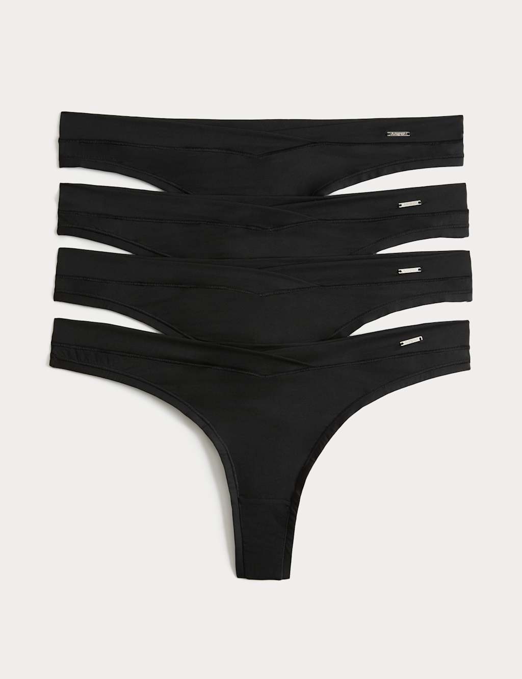 Autograph Women's 4 Pack Flexifit Thongs - 26 - Black