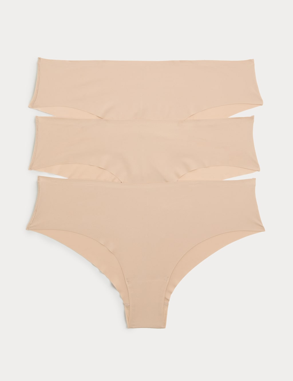 M&S Women's 3 pack Body Invisibles No VPL Hipsters - 10 - Opal