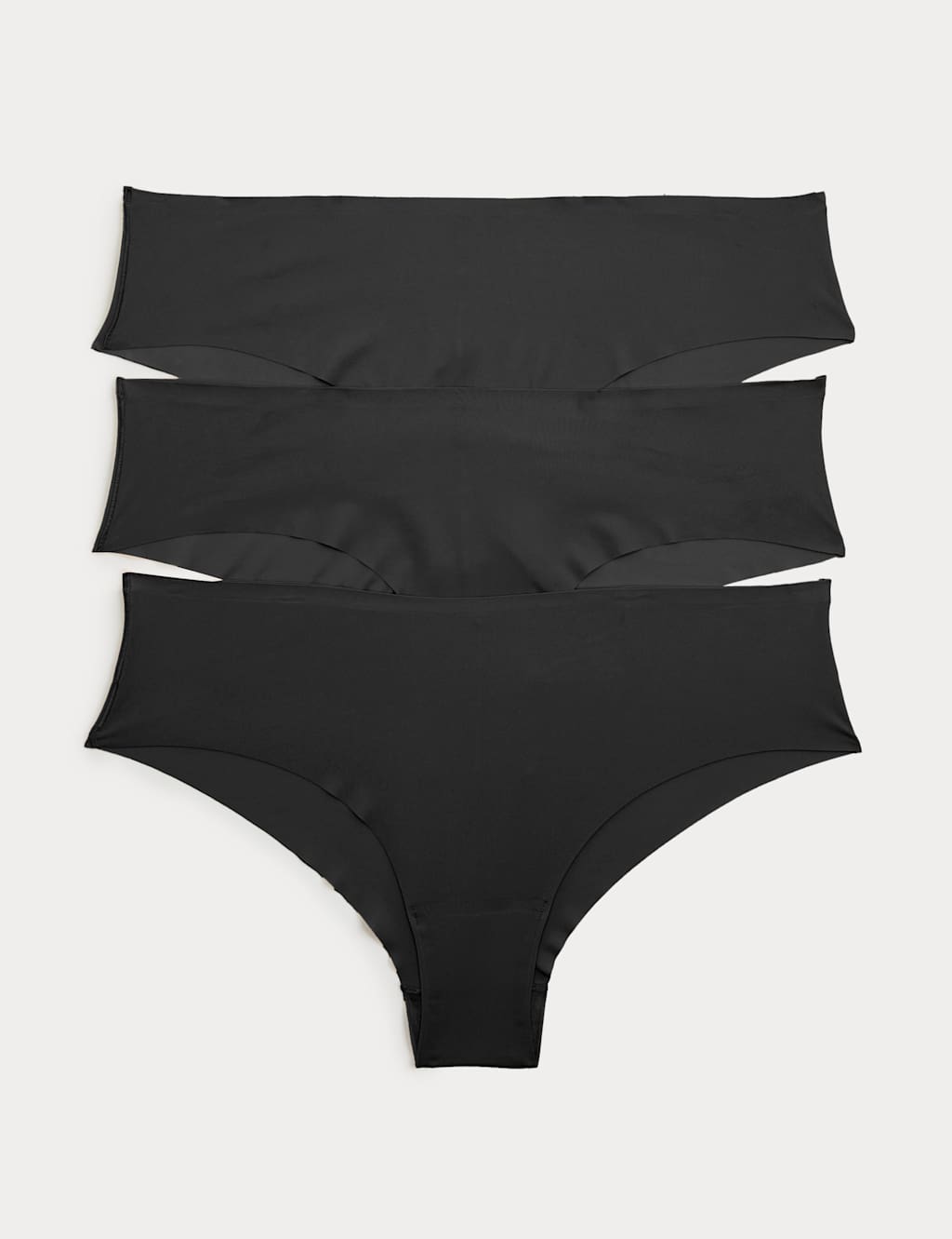 M&S Women's 3 pack Body Invisibles No VPL Hipsters - 22 - Black