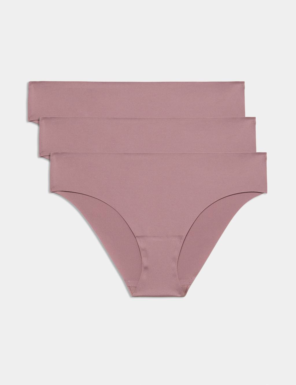 Body By M&S Women's 3 pack Body Invisibles No VPL Brazilian Knickers - 8 - Sugar Plum