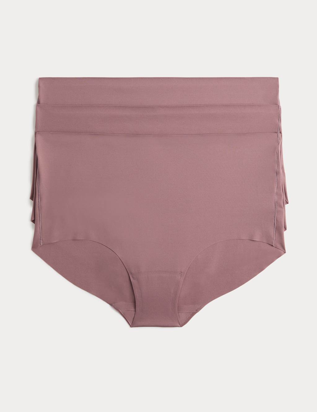Body By M&S Women's 3 pack Body Invisibles No VPL High Rise Knicker Shorts - 24 - Sugar Plum