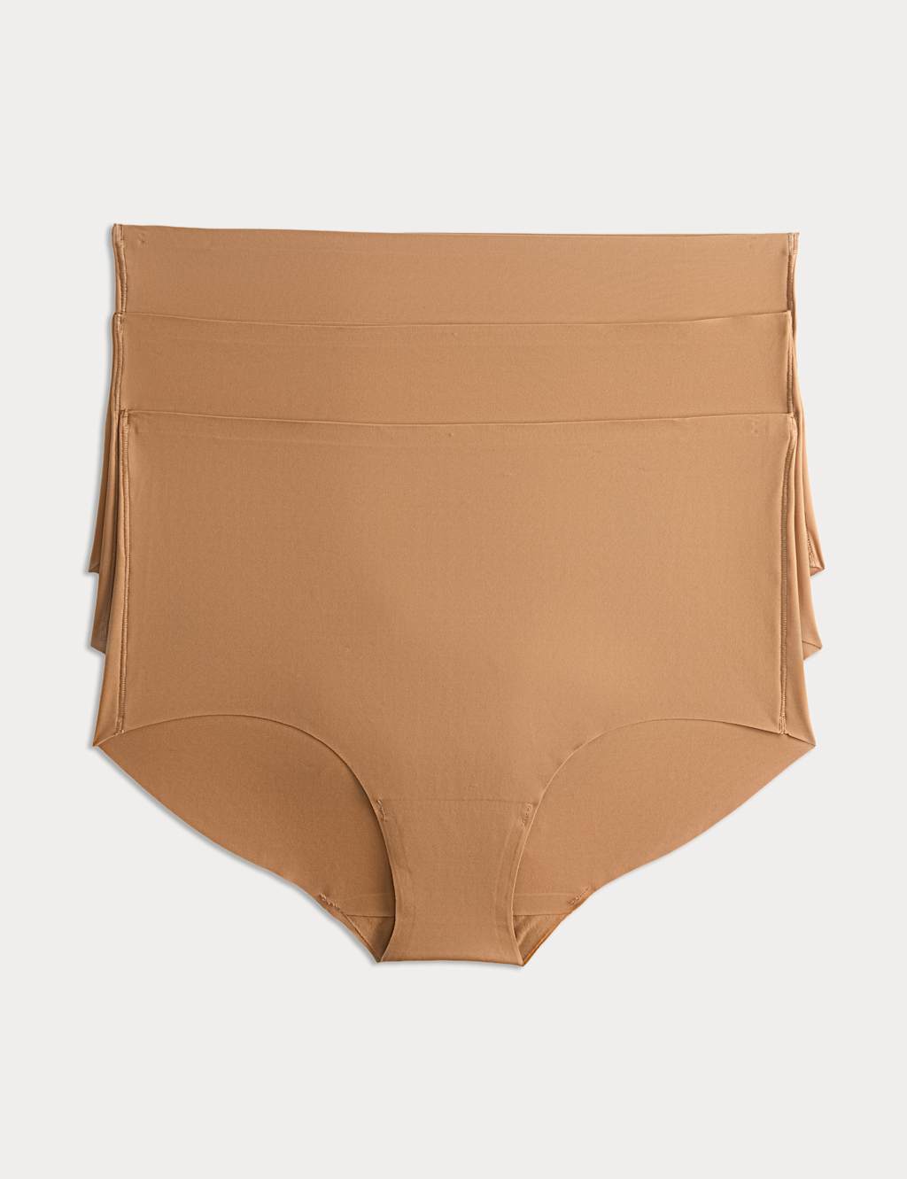 Body By M&S Women's 3 pack Body Invisibles No VPL High Rise Knicker Shorts - 18 - Sunstone