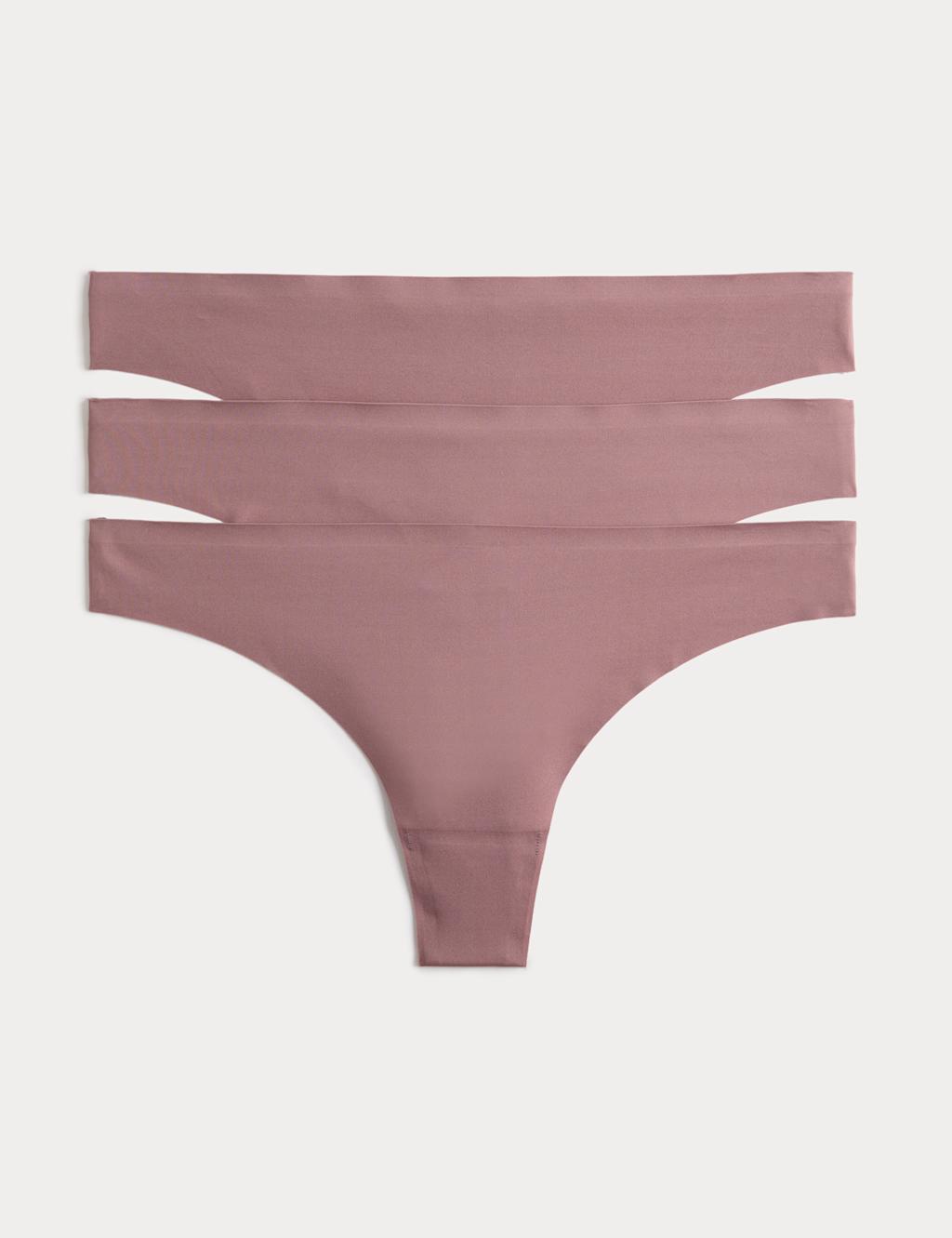 Body By M&S Women's 3 pack Body Invisibles No VPL Thongs - 18 - Sugar Plum