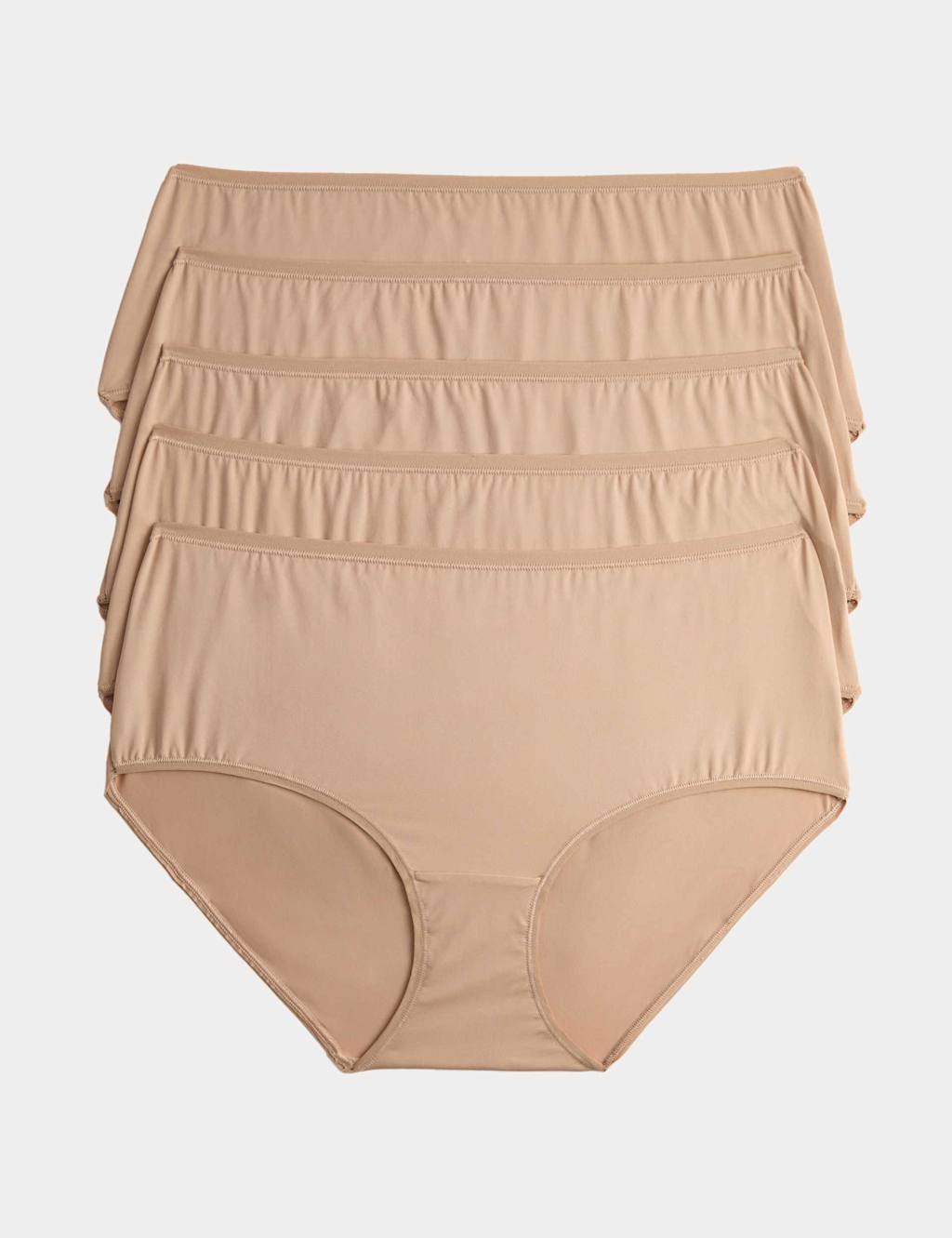 M&S 5pk No VPL Microfibre High Rise Shorts Rose Quartz