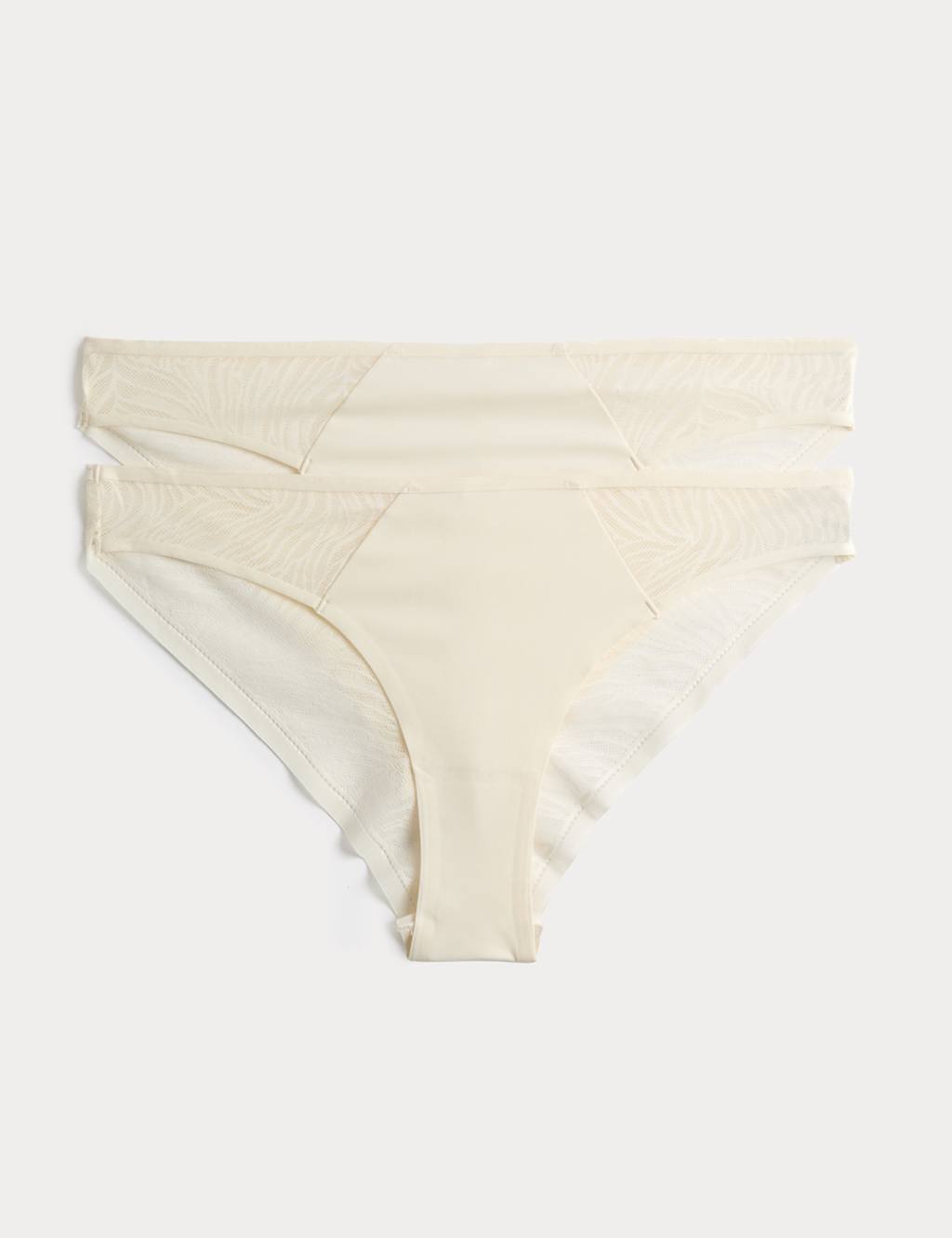 Body By M&S Women's 2 Pack Body Lace Brazilian Knickers - 14 - Ivory