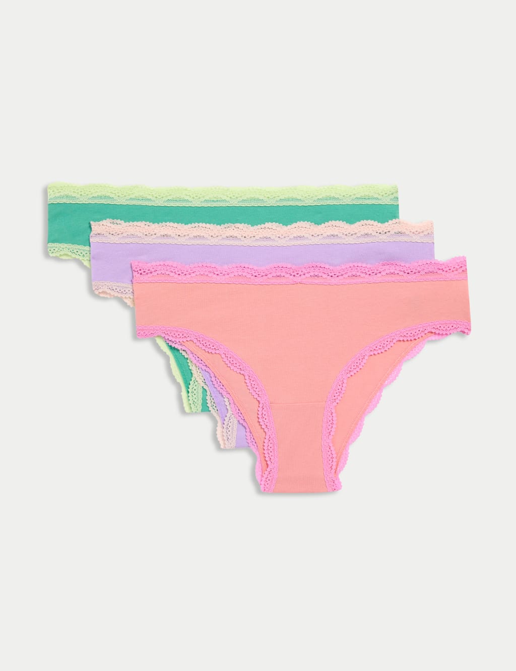 3pk Cotton Rich Brazilian Knickers