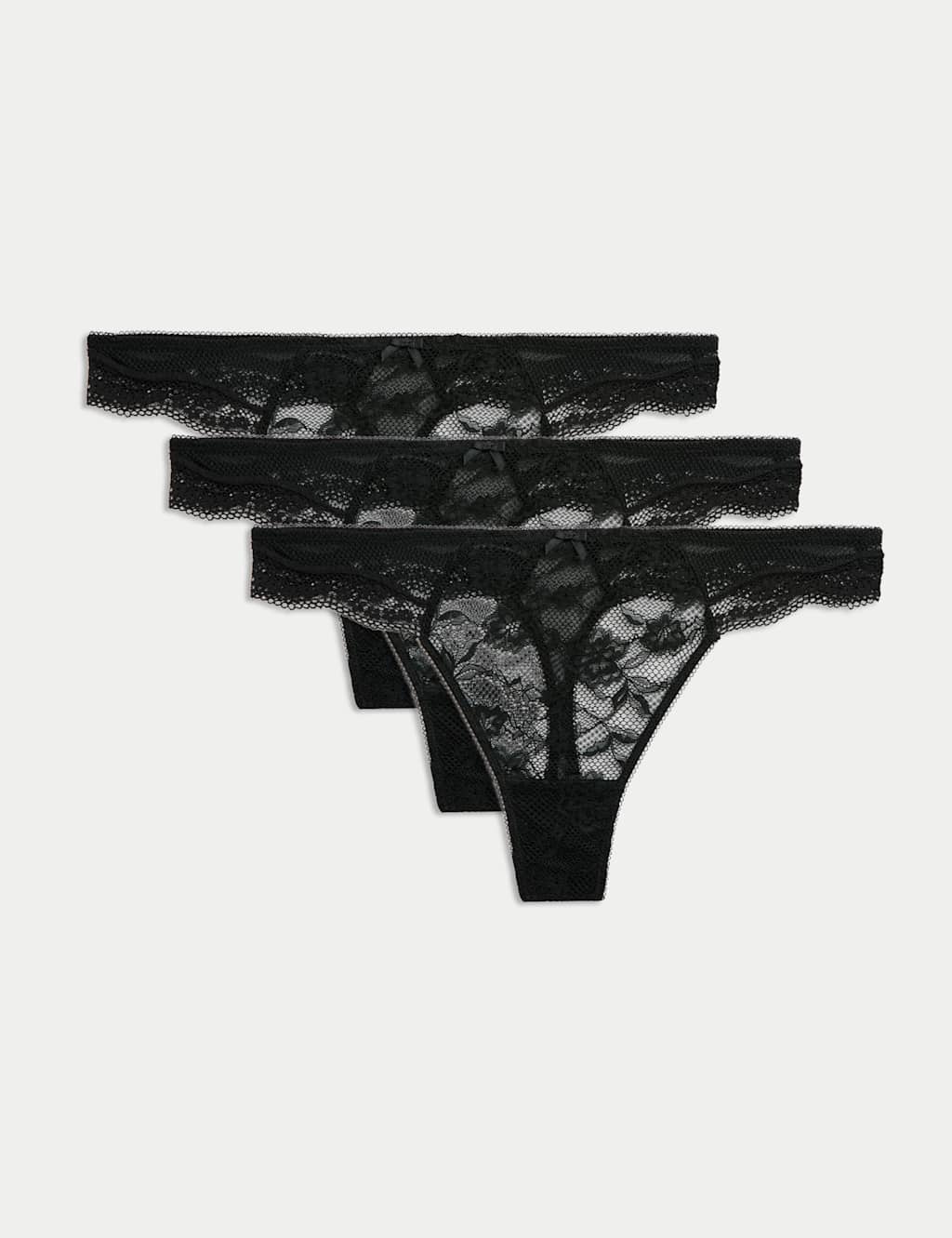 3pk Lace Thongs