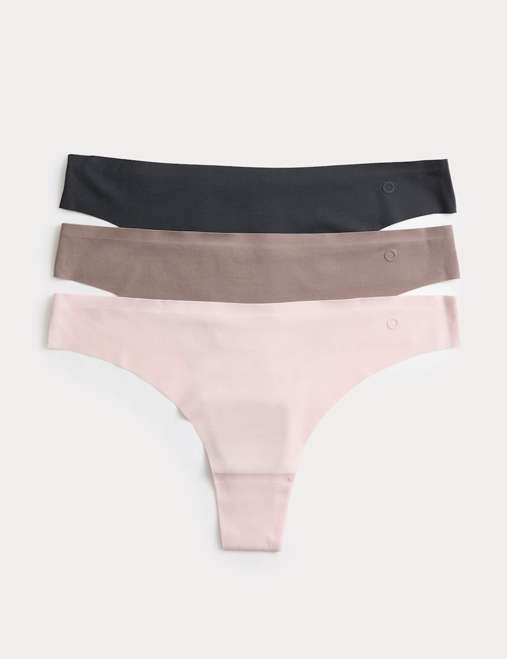 Goodmove Women's 3pk Invisible No VPL Thongs - Small - Brown Haze