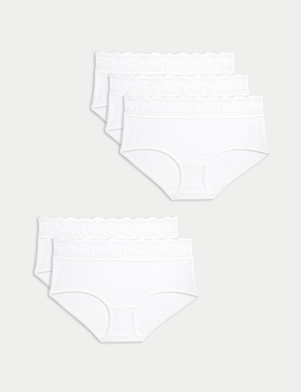 5pk Cotton Rich High Rise Shorts