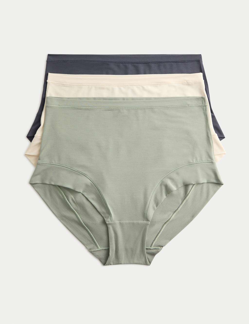 Body by M&S 3pk Flexifit Modal Full Briefs Soft Green