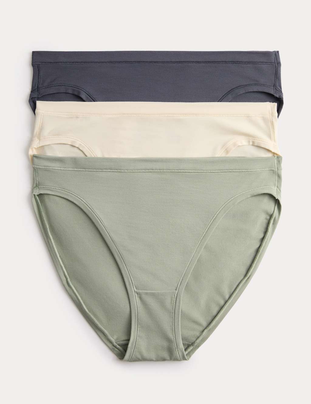 Body by M&S 3pk Flexifit Modal High Leg Knickers Soft Green
