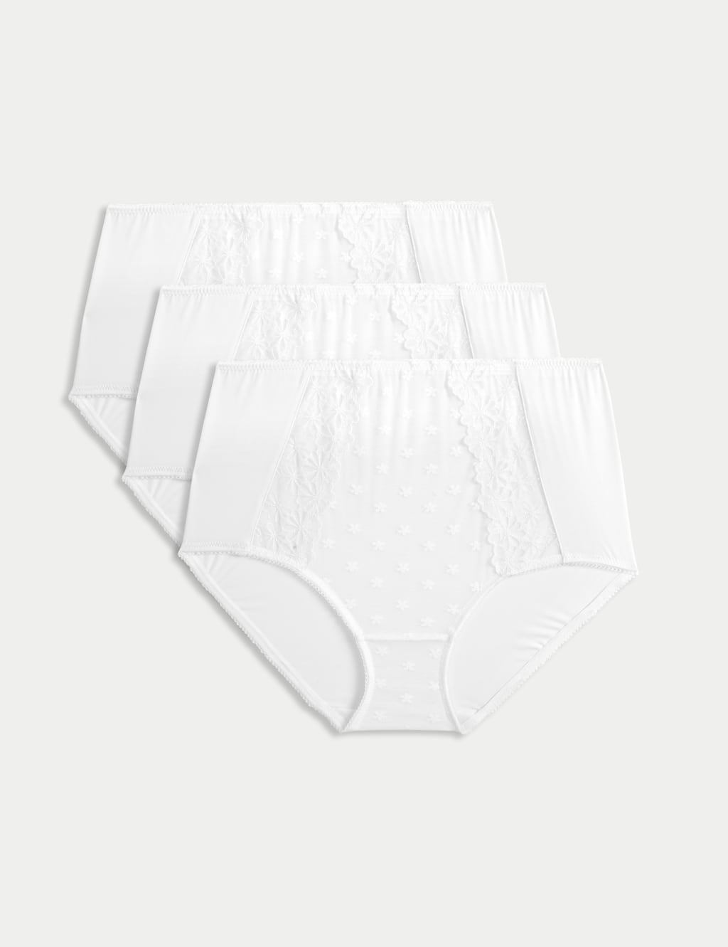 3pk Daisy Embroidery Full Briefs